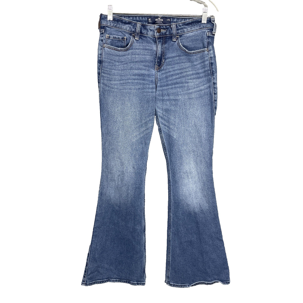 Y2K Hollister Women W27R/4R Low Rise Flare Jeans Cali Flare So Cal Stretch Denim